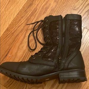 Gia Mia Combat Boots with sequins
